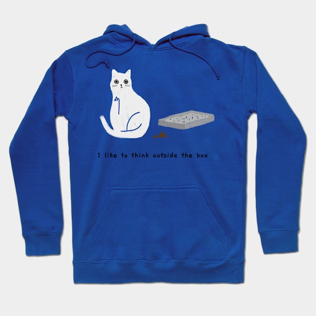 Litter tray (black caption) Hoodie by KentheCat